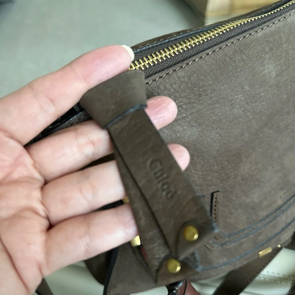 Original Chloe Brown leather Medium Marcie shoulder/crossbody bag - Picture 8 of 15